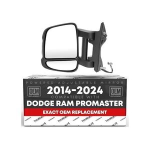 TruBuilt 1 Driver Side Power Mirror Black Dual Glass Dodge Ram ProMaster 14-24
